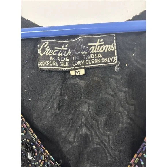 Creative Creations 100% Silk Dress Beads & Sequins Beautiful Medium - Picture 7 of 16